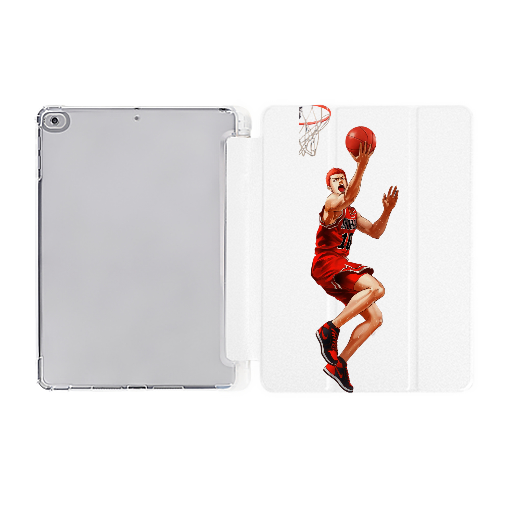 （画像用） SLAM DUNK／スラムダンク IPad ケース ペン収納付き 三つ折りスタンド PUレザー×シリコン 対応機種9.5/10.5/10.9インチ